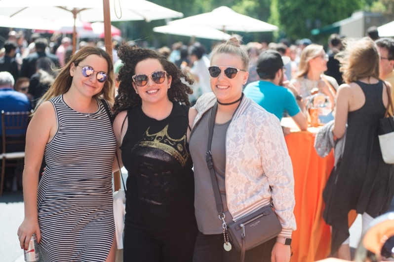 Alums enjoying the reception before screening Wonder Woman