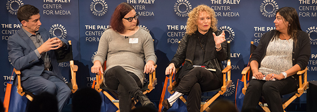Cheryl Gould answers a question from the audience
