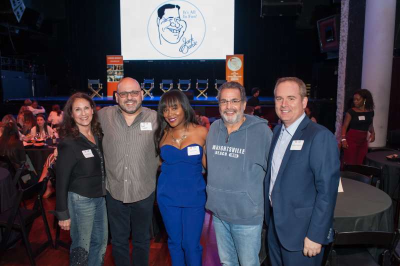 Actress Lyric Lewis with Jack Oakie Trustee David Sonne and alumni